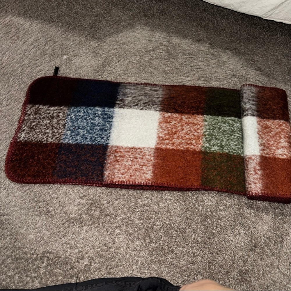 Long Scarf Plaid Multicolor Wool Scarf